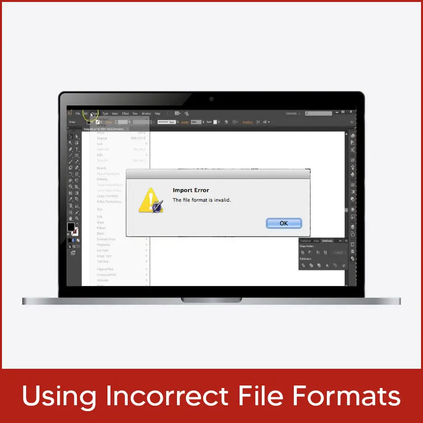 Using Incorrect File Formats (e.g., JPG Instead of PNG or PDF)