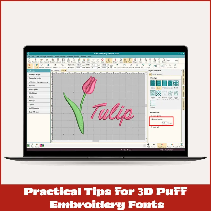 Practical Tips for 3D Puff Embroidery Fonts