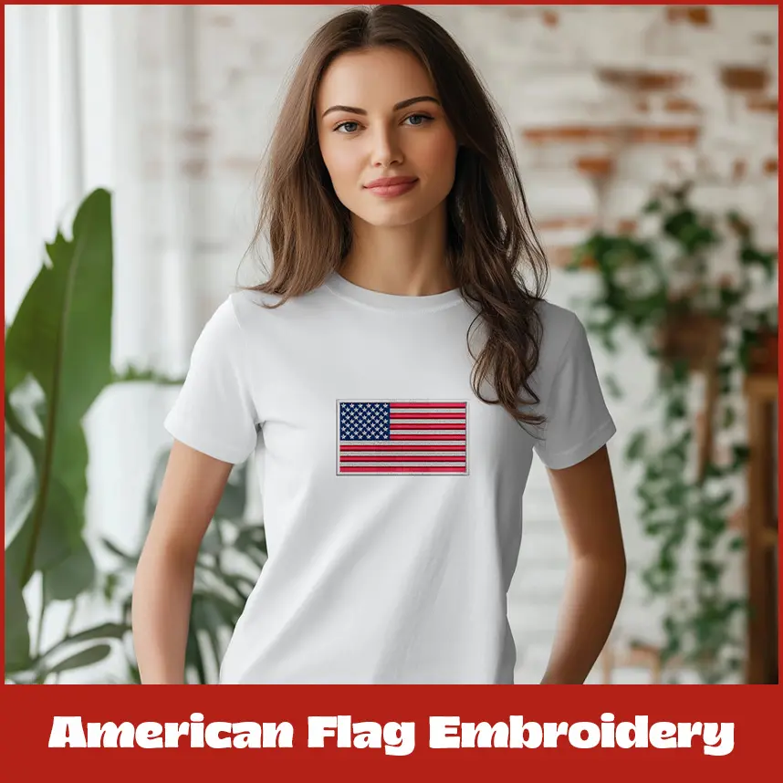 American Flag Embroidery