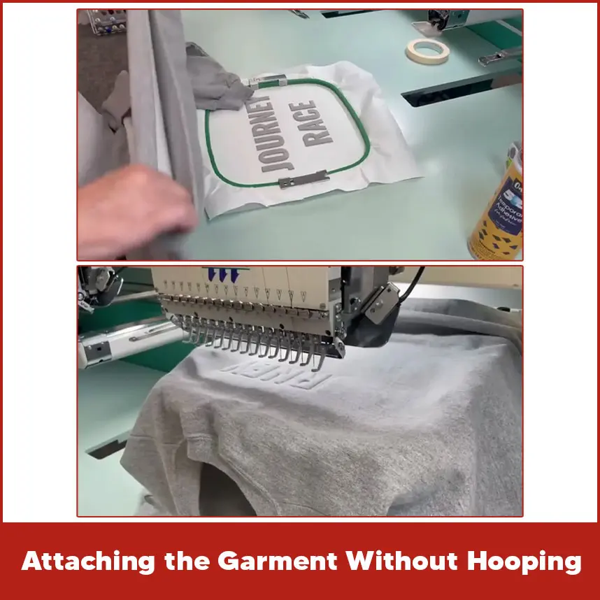 Attaching the Garment Without Hooping