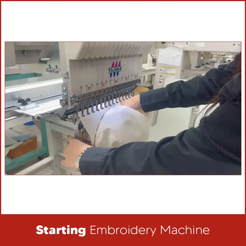 Starting Embroidery Machine