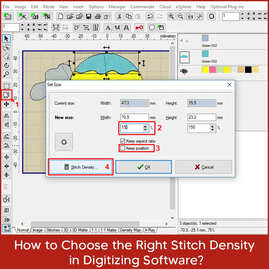 How to Choose the Right Stitch Density in Digitizing Software?