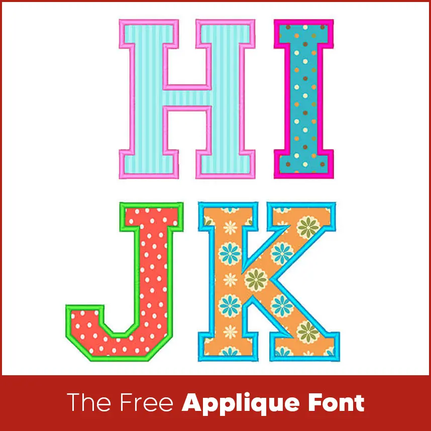 The Free Applique Font
