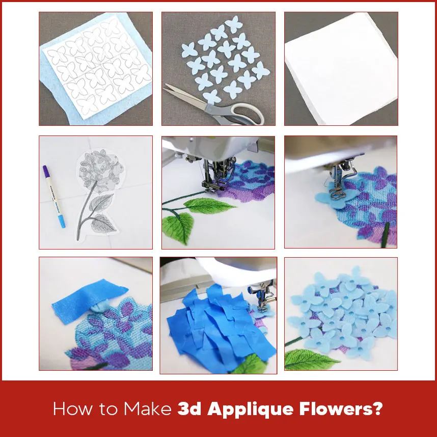 How to Make 3d Applique Flowers?